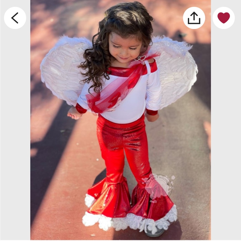 Toddler girl Valentine’s Day outfit 2T